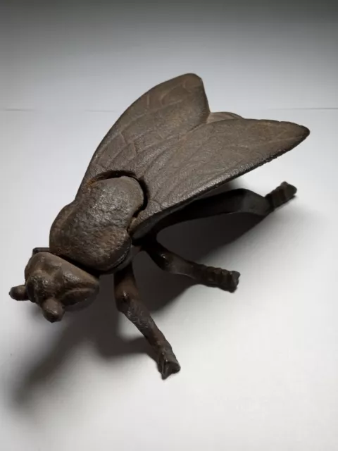 Vintage 1960's Cast Iron Fly Ashtray Bug Trinket Box