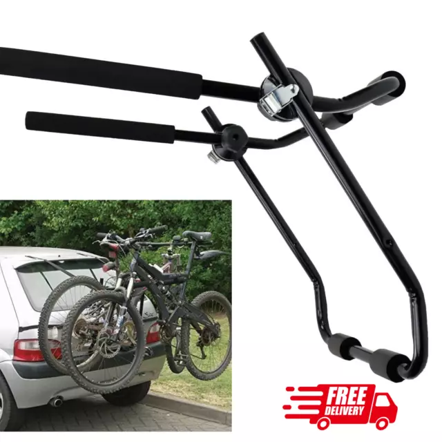 2 bicycle carrier rack bike cycle high quality rear trunk boot mount - foldable