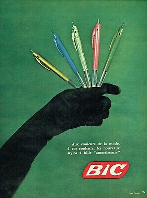 PUBLICITE ADVERTISING  1958    BIC   stylo bille par JEAN EFFEL 