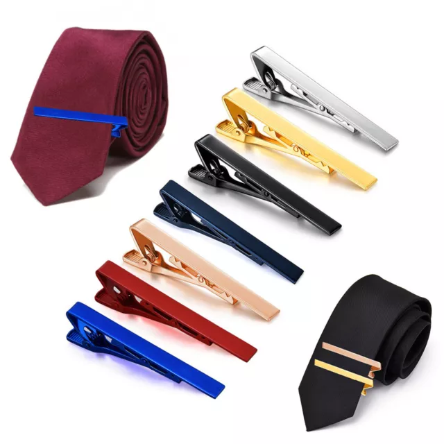 Tie Clip Short Clip Men Jewelry Necktie Clip Clasp Pin Clasp Multiple Colour
