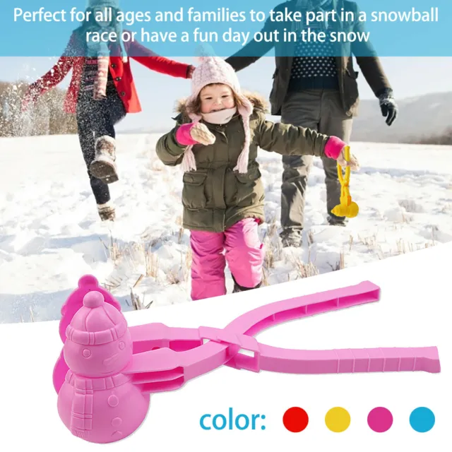Snow Snowball Maker Clip Maker Snowman Shaped Snow Sand Mold Tool Winter Kids