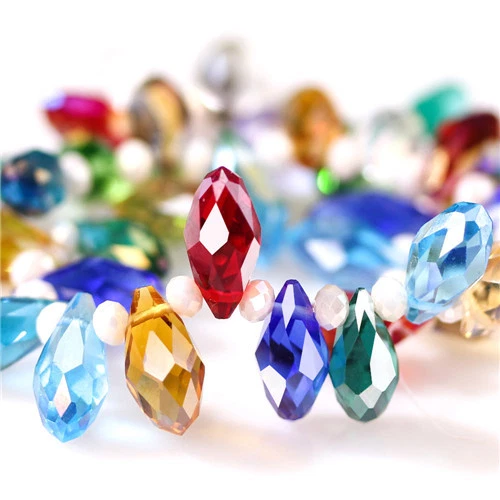 Beads For Jewelry Making Cute Teardrops Design Ladies Crystal Diy Glass Earrings 2
