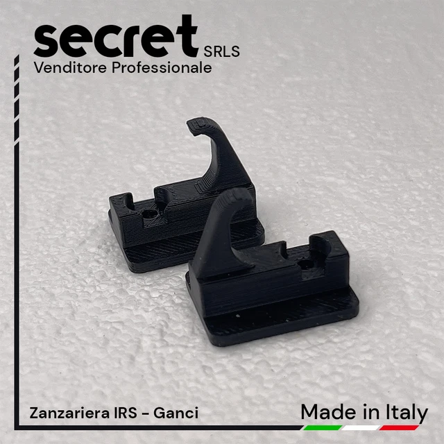 2X GANCI ZANZARIERA Antinfortunistico IRS PRIMA VERSIONE A