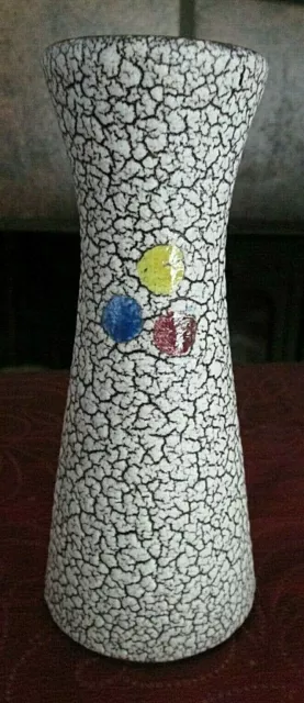 JOPEKO Keramikvase mit Schrumpfglasur 50/60 er Jahre 15,2 cm