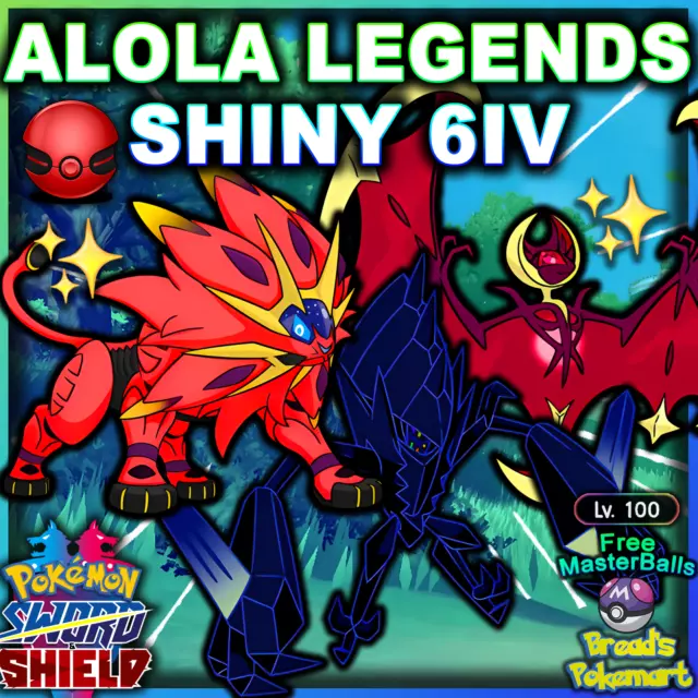  All 11 Shiny 6IV Ultra Beasts Crown Tundra Legendaries with  Master Balls for Sword and Shield : Toys & Games