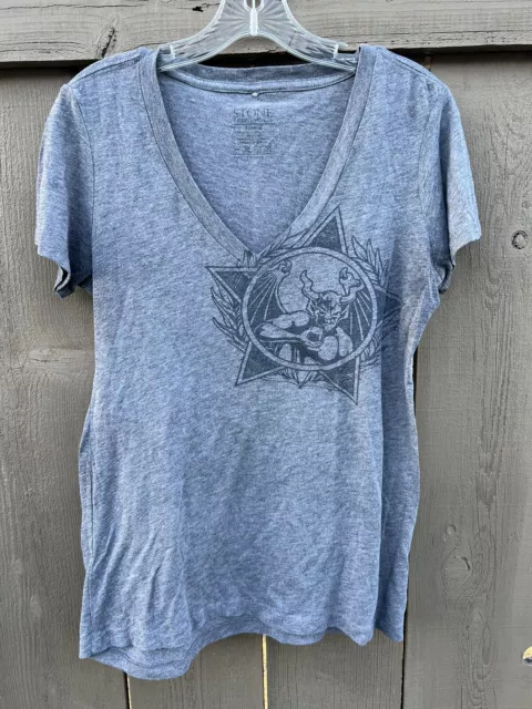 Stone Brewing San Diego Imperial Russian Stout V-neck Gray TShirt Top XL