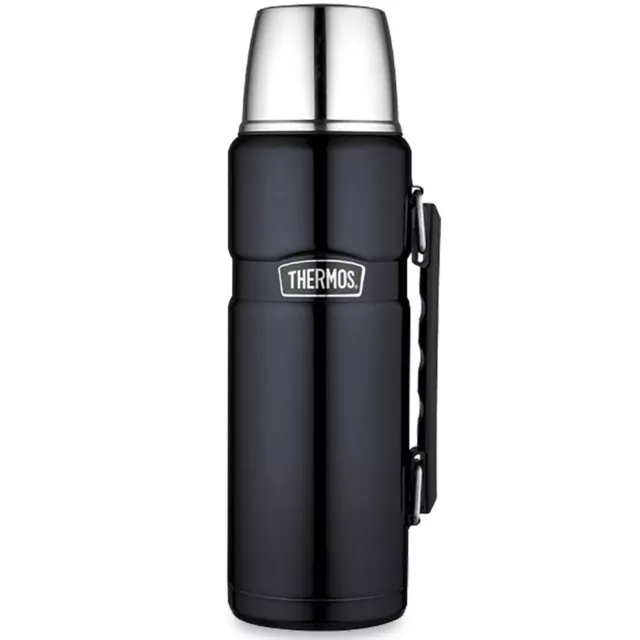 Thermos SS King Vacuum Insulated Flask 1.2L in Midnight, Red