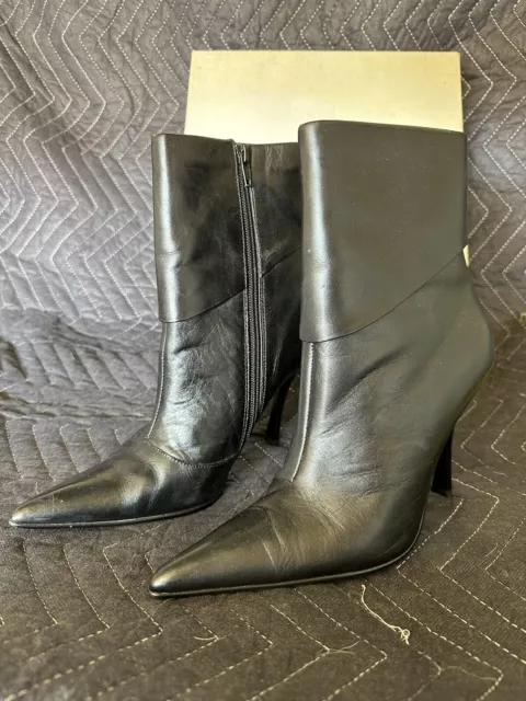 WOMEN'S BAKERS BLACK Leather Heeled Boots Scarlett 03341029 $32.99 ...