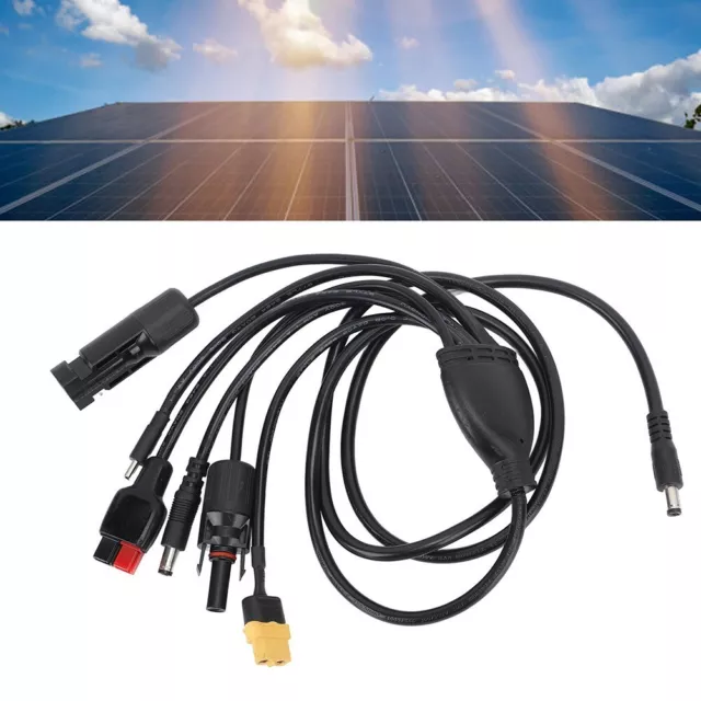 Efficient Solar Power Cable with Waterproof Design and DC5521 USBC Interfaces