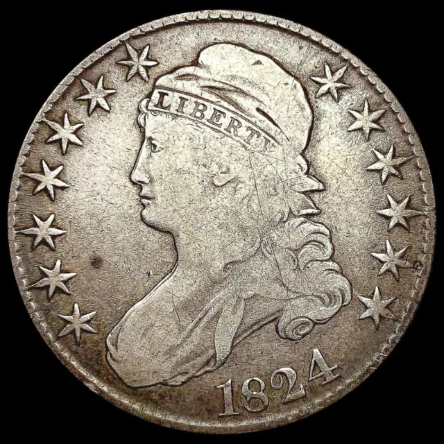 1824 50C Capped Bust Half Dollar