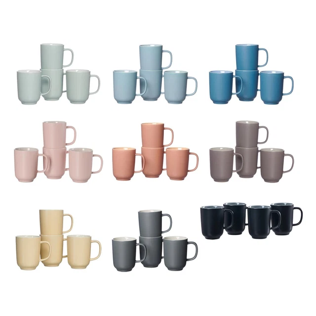 Ritzenhoff & Breker JASPER Kaffeebecher 320 ml 4er Set Tassenset aus Steinzeug