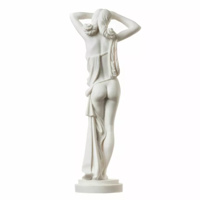 Escultura de estatua de alabastro Afrodita Mujer Sexy desnuda desnuda 12,2 "31cm