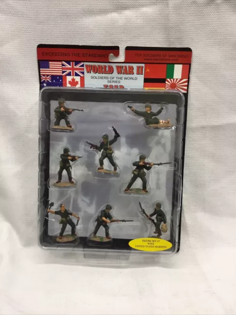 NEW SEALED TOY SOLDIERS OF SAN DIEGO Figure Set #7 WWII US MARINES NIB TSSD