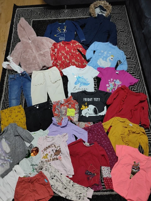 #235💜 Huge Bundle Of Girls Clothes 3-4years GEORGE NEXT RIVER TU PRIMARK M&S