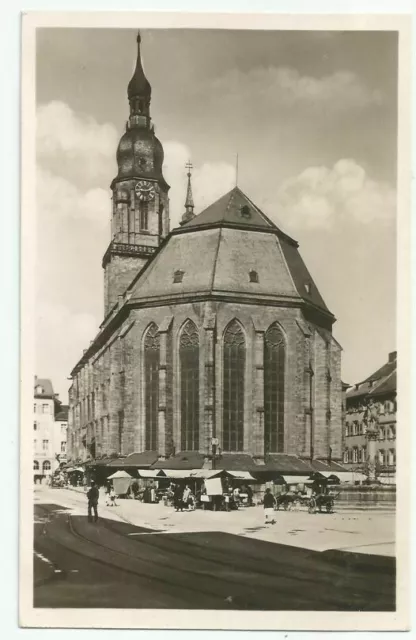 Marktplatz m Herkulesbrunnen & Heiliggeistkirche Heidelberg. Edm von König AK395