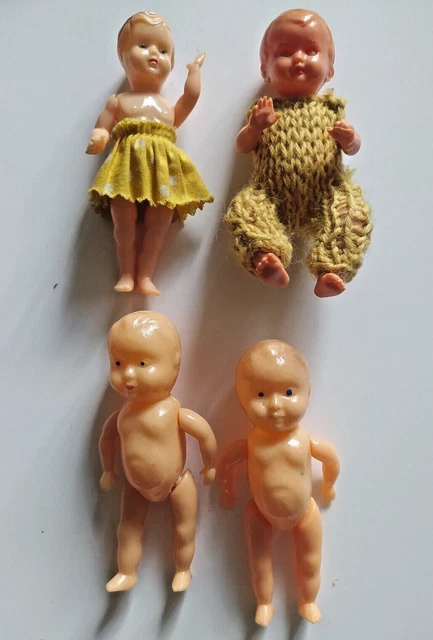 Lot De 5 Petites Poupées Anciennes – Collection – Vendu En L'état