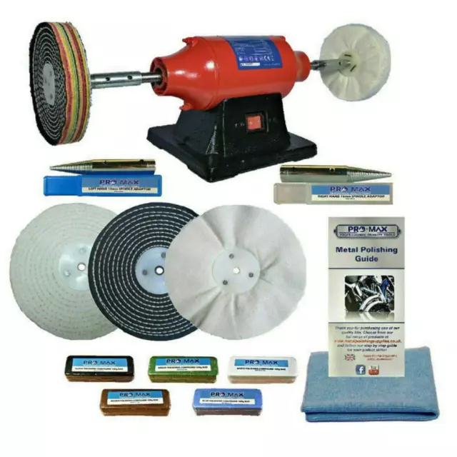 Sealey 8" 550W Bench Polisher With 8" Metal Polishing Kit