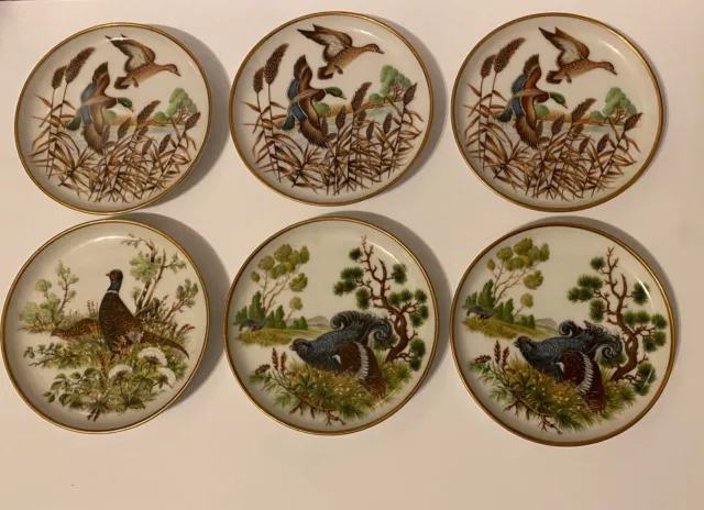 AK Kaiser West Germany 4” inch Porcelain Bird Mini Plates - Set Of 6