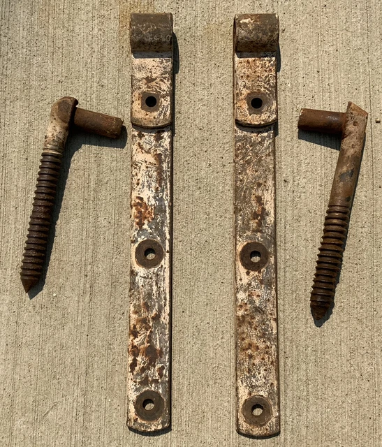 Pair Barn Door Date Door Iron Strap Hinges 14 3/4”