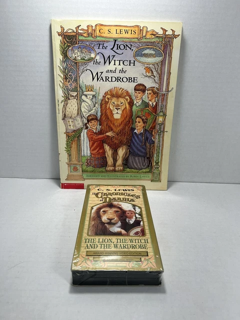 VINTAGE LION WITCH and the Wardrobe VHS & Book C.S. Lewis Chronicles of ...