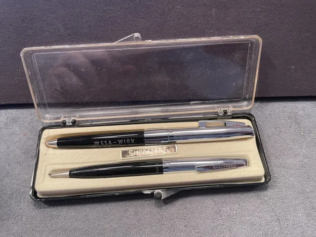 Vintage Sheaffer Perpetual Calendar Advertising Pen/Pencil Set --511.24