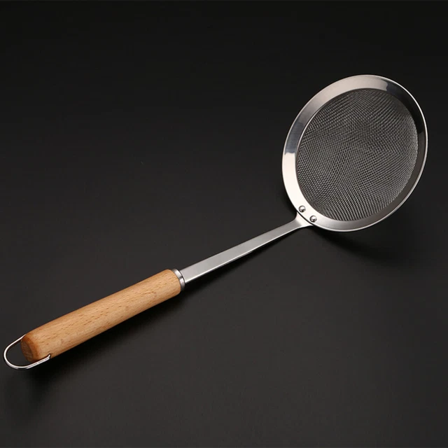 Passoire Fine En Acier Inoxydable Avec Long Manche - Pour Pâtes, Friture, Filtration Cuisine - 4