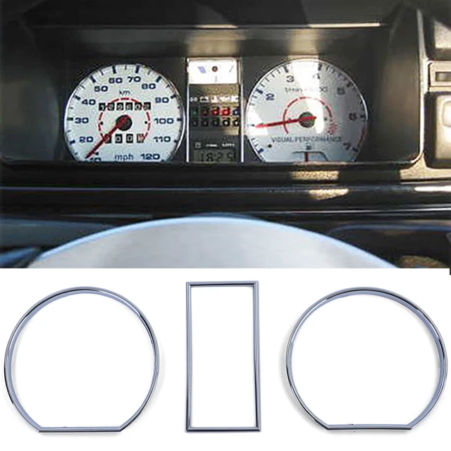 Tachoringe In Schwarz/dunkelchrom Für BMW E46 3er – Optisches Tuning Für Das Armaturenbrett