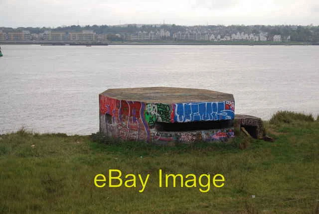 Photo 6x4 Pillbox by the River Thames Swanscombe One of a pair of pillbox c2009