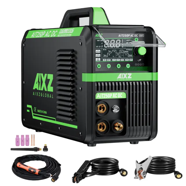 AIXZ 200A Aluminum Tig Welder 220V AC/DC Pulse HF MMA/Stick Tig Welding Machine