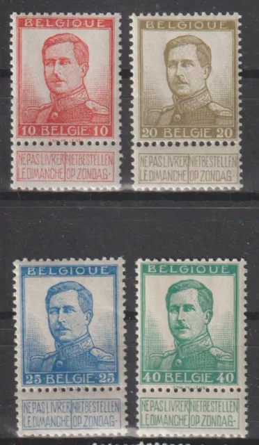 Belgium - 1912 - COB 118/21** - Scott 103/7 - MNH -