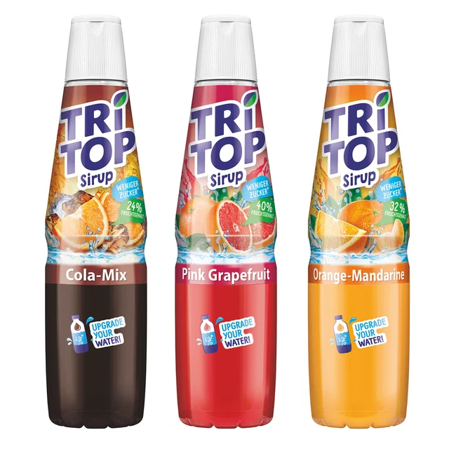 TRi-TOP Mix 3x600ml sciroppo frutta arancia cola, pompelmo, arancia-mandarino