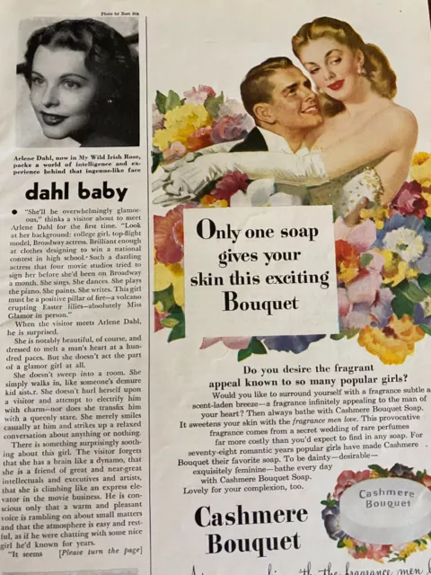 Cashmere Bouquet Soap, Vintage Print Ad, a