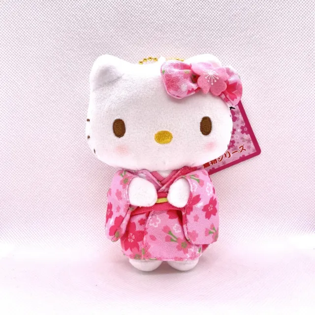 Hello Kitty Plush Keychain Sakura Kimono Sanrio charm hellokitty toy