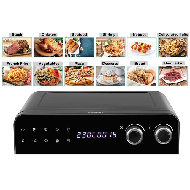 KOGAN 23L DIGITAL MultiFunction Air Fryer Oven (1700W), 230°C + 7