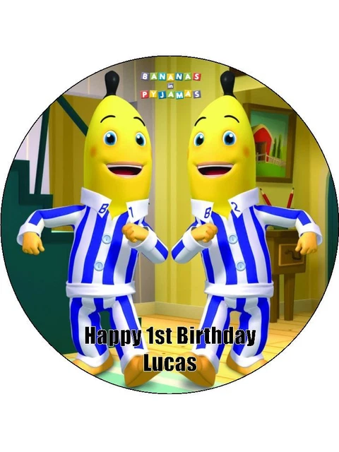 BANANA'S IN PYJAMAS Edible Cake Toppers Wafer Birthday Cake Decoration ...