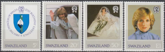 Swaziland 21st Birthday Diana Princess of Wales 1982 MNH-5 Euro