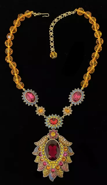 Heidi Daus Flame Crystal Beaded Necklace