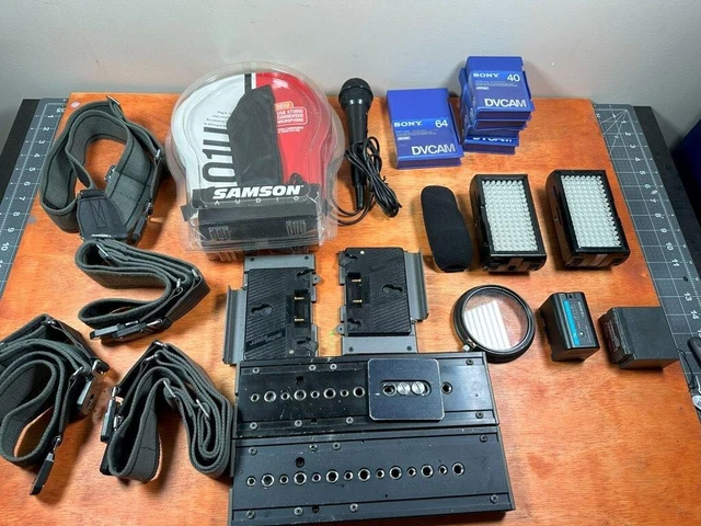 camera accessories lot SONY DSR 500WS SAMSON BAG STRAPS MICRO VCT-U14-F & MORE