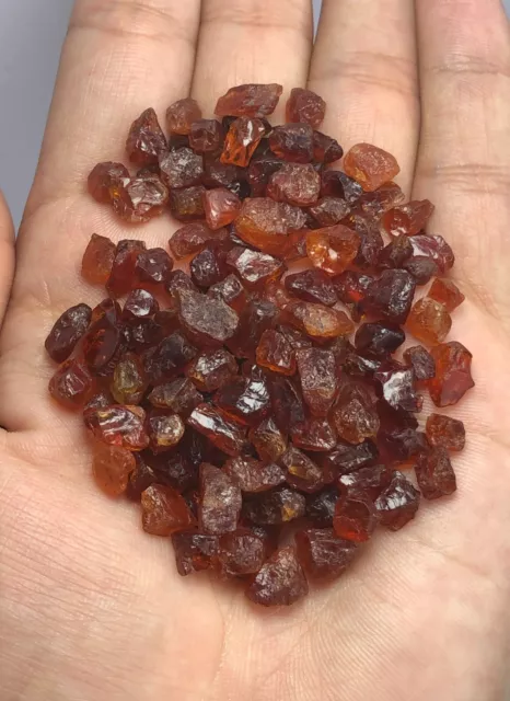 50g Natural Hessonite Garnet Rough Crystal's lot from Tanzania Africa