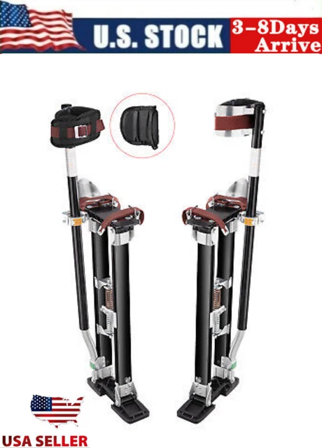 VEVOR Drywall Stilts Aluminum Tool Stilts 24''-40'' Adjustable Painting Black