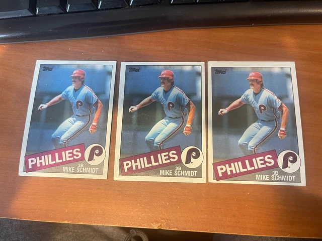 Lot Of 3 1985 Topps #500 Mike Schmidt PHILLIES NM-MT