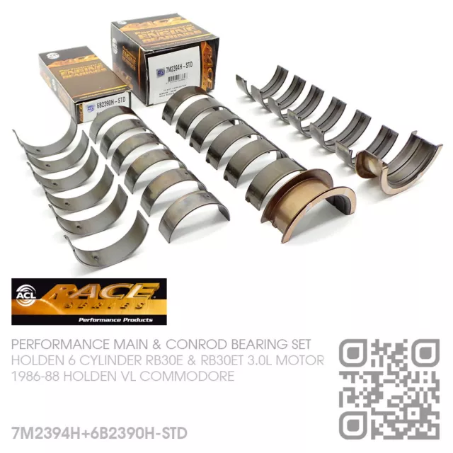 Acl Race Main/Conrod Bearings Std Size 6-Cyl Rb30Et Turbo [Holden Vl Commodore] 2