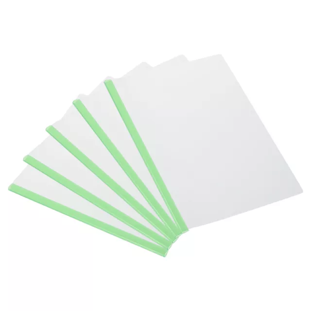 Report Covers with 8 mm Slide Grip Binding Bars, 5 Pcs 50 Sheets Capacity, Green