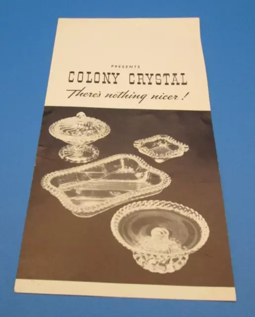 FOSTORIA GLASS COMPANY COLONY Leaflet 10 Items Illustrated 1934-1942