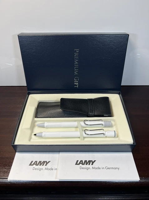 LAMY L219WT/L119WT Ballpoint Pen & Pencil Combo Set Completed with Leather Pouch