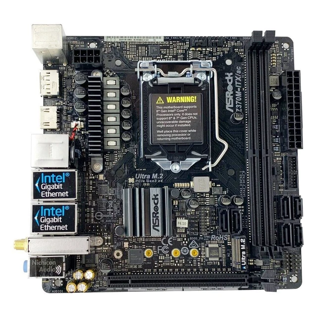 ASROCK Z370MITX/AC MOTHERBOARD MiniITX Intel Z370 LGA1151 DDR4 32GB