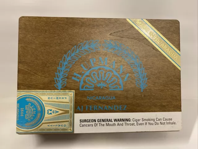 H. Upmann AJ Fernandez Wood Empty Cigar Box w/Clasp Craft/Jewelry