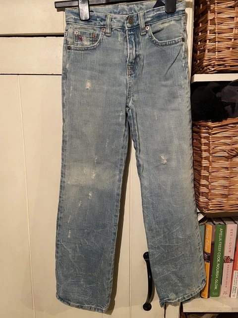 Polo jeans Ralph Lauren Co Y2K Skater gamba larga sbiaditi taglia ragazzo 130 cm 7/8