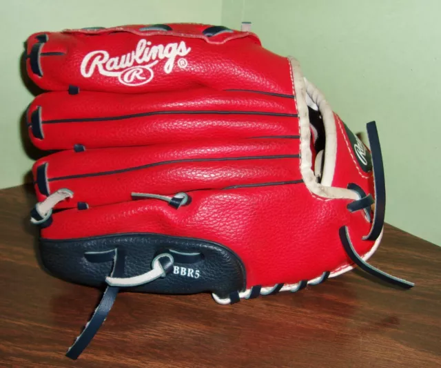 Rawlings PL90SN Players Series Youth 9" Baseball Glove  REG Red White and Blue