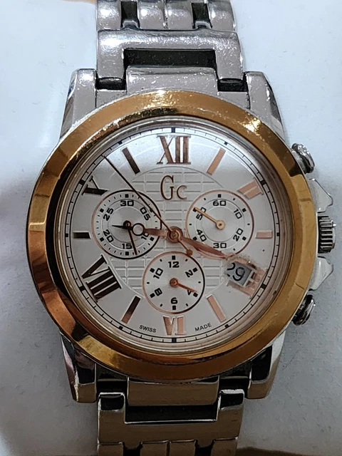 GC Guess Collection Watch Mens Chronograph Swiss Quartz GC43005G Working